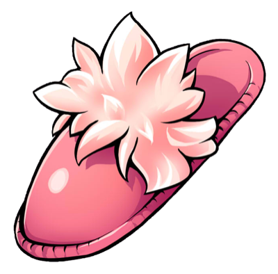 The studio's fluffy slipper